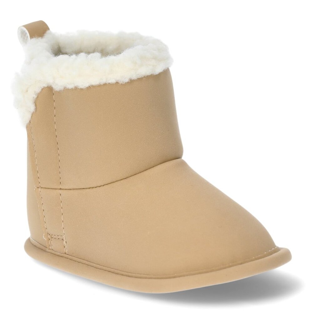 Carter's Child of Mine BABY GIRL Tan Faux Fur Trim Boots 3-6 MONTHS NEW